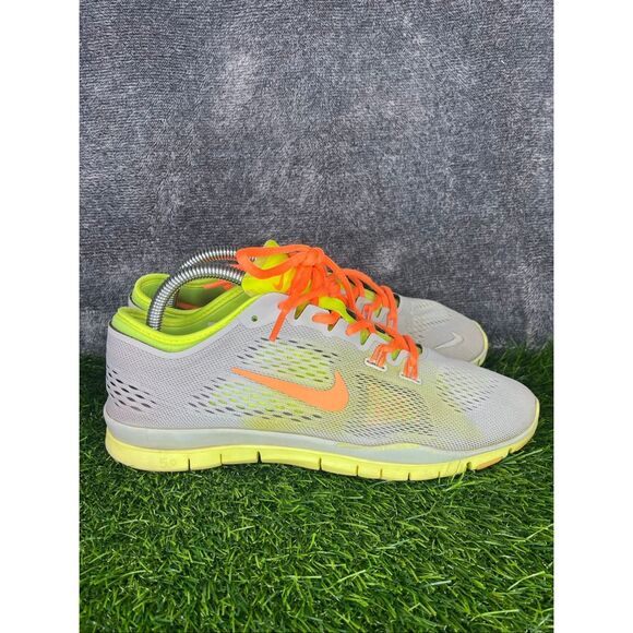 Nike Free 5.0 Running Shoes Women’s US 8.5 Gray Neon Green Orange - Picture 3 of 8